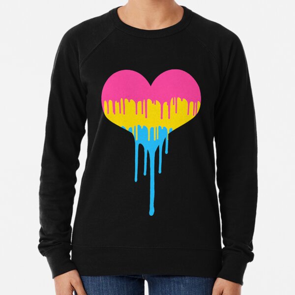 Pansexual Pride Drip Heart Sweatshirt léger