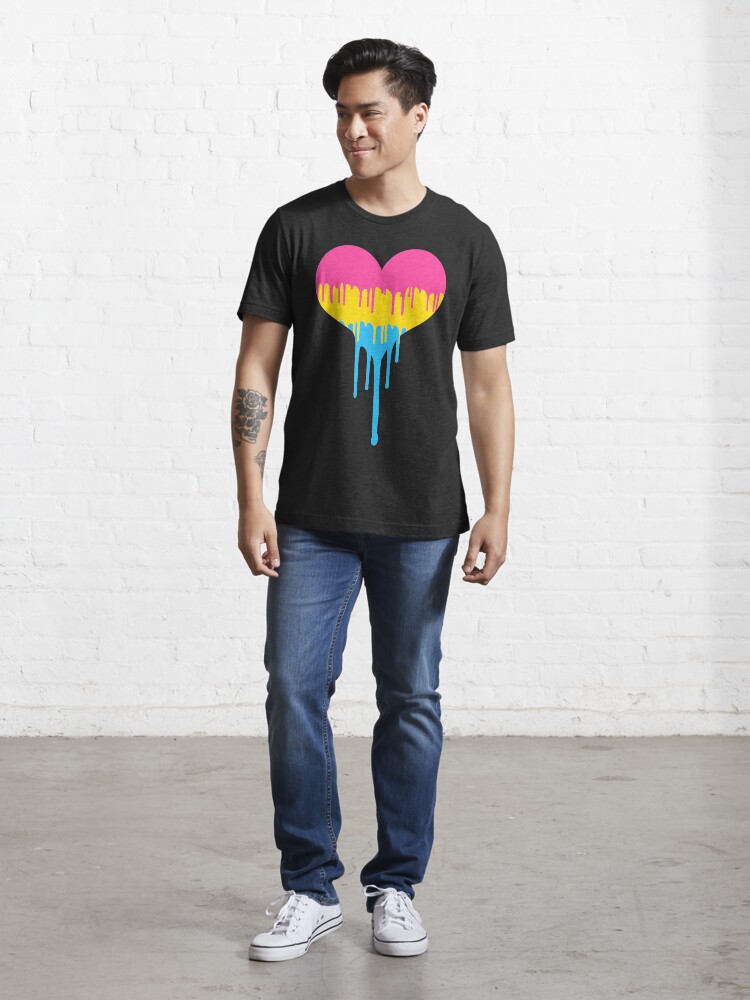 Alternative Ansicht von Pansexual Pride Drip Heart Essential T-Shirt