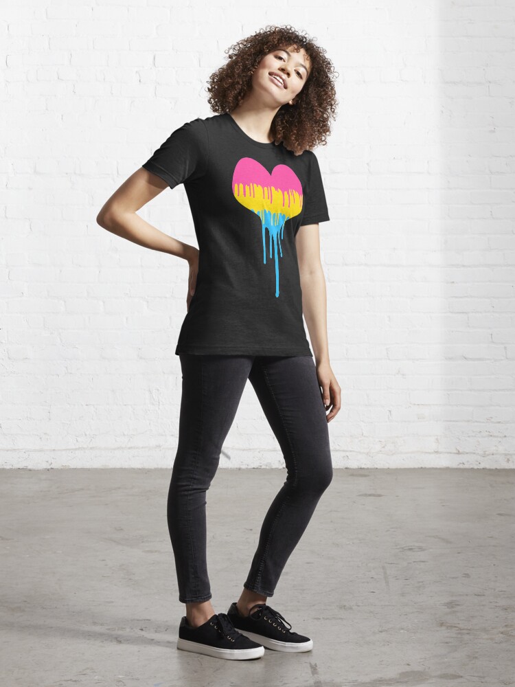 Alternative Ansicht von Pansexual Pride Drip Heart Essential T-Shirt