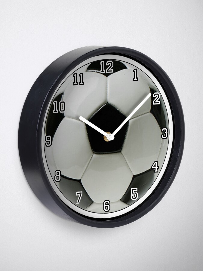 Garneck Wall Soccer Clock Football Wall Clock Sport Soccer Ball Print Round Acrylic Wall Clock Silent Non Ticking Art Painting For Kids Bedroom Living Room Office Home Decor No Battery