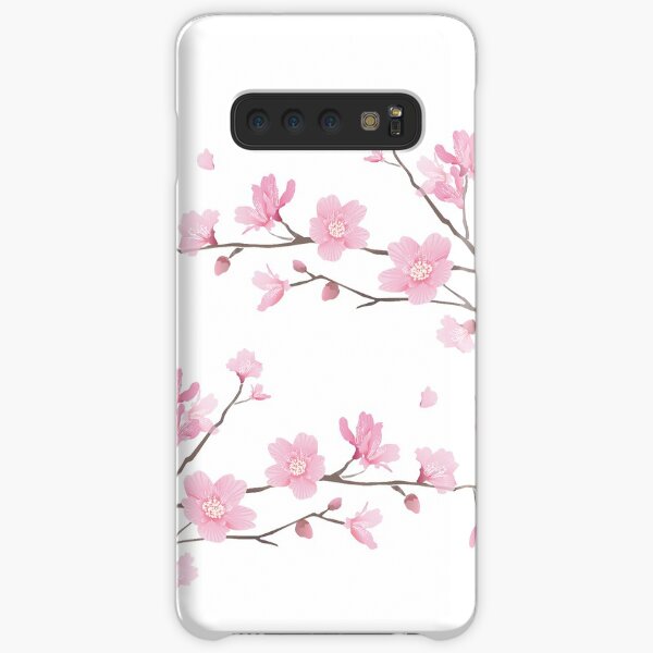 Flor de cerezo - fondo transparente Funda rígida para Samsung Galaxy