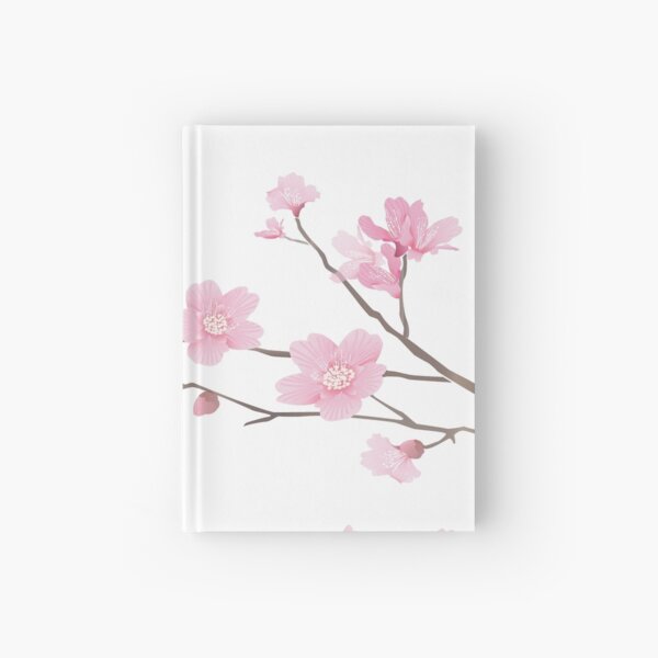 Flor de cerezo - fondo transparente Cuaderno de tapa dura