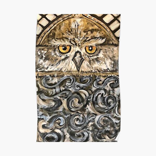 Bali Owl / Boho Bird / Hoot Owl / Bali Building / Hippie / Bohemian / Poster