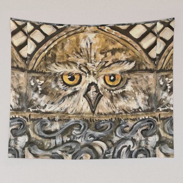 Item preview, Bali Owl / Boho Bird / Hoot Owl / Bali Building / Hippie / Bohemian / designed and sold by artenvironments.