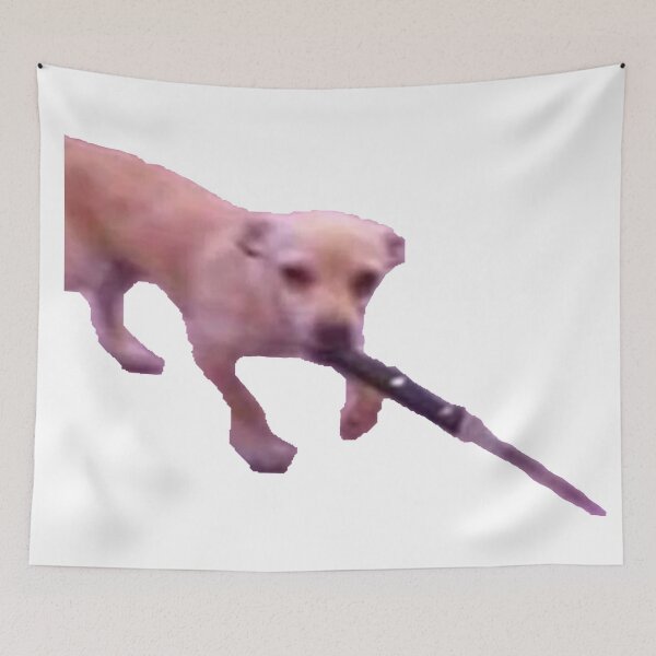 Item preview, dog holding knife designed and sold by woollymonkey.