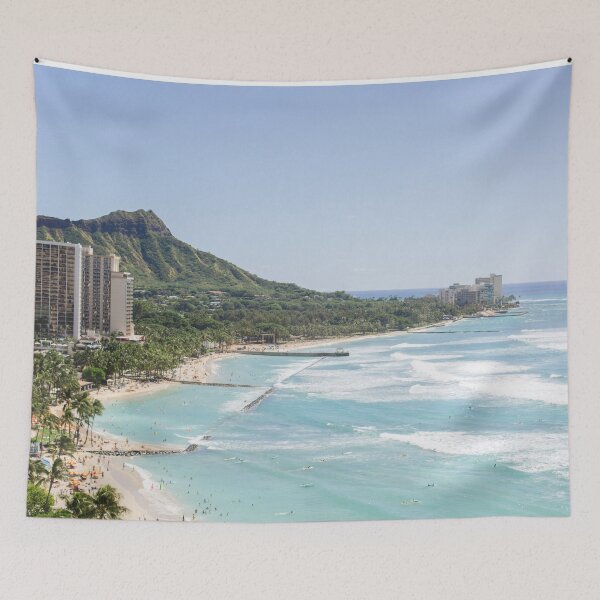 Item preview, Waikiki Beach & Diamond Head View Photography designed and sold by bohovibes.
