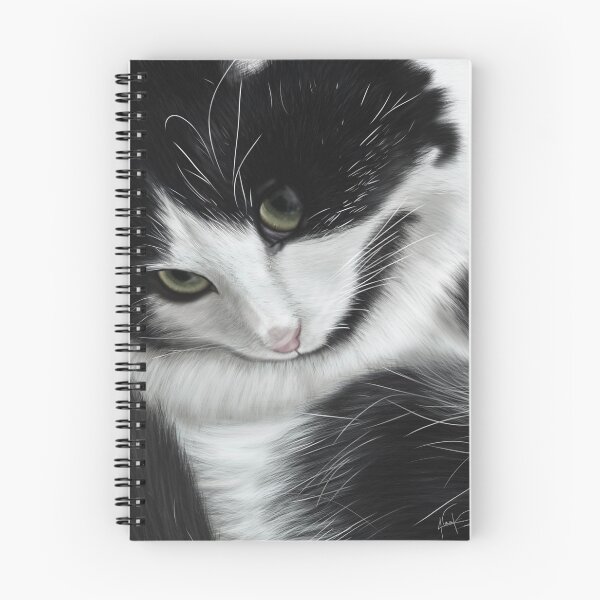 Item preview, Black and white cat designed and sold by AlaakUnivers.