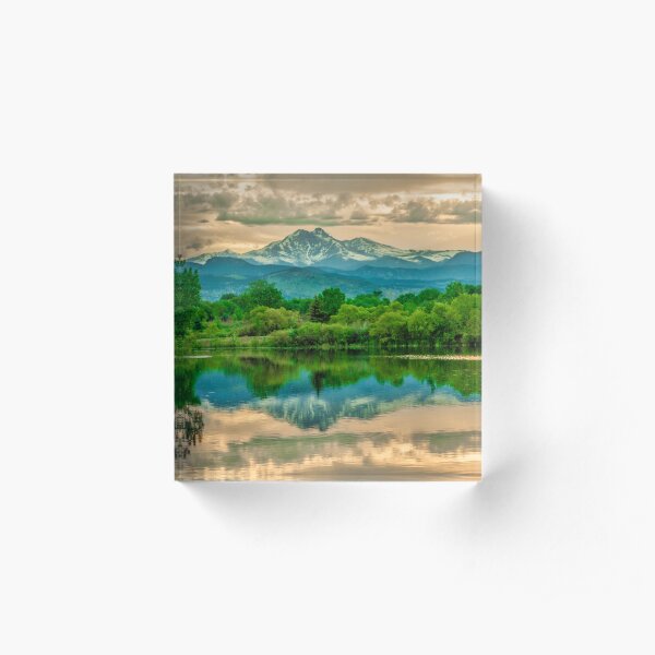 Golden Ponds Reflections Acrylic Block