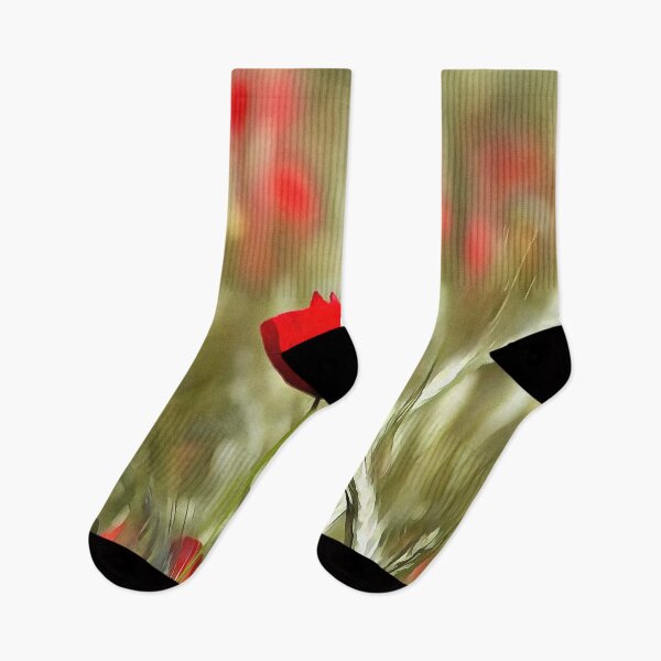 Item preview, Brilliant Red Poppy In Wheat Field designed and sold by taiche.