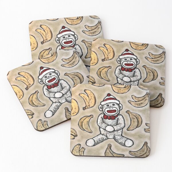 Item preview, Sweet Sock Monkey / Gone Bananas / Toy Monkey / Gold Bananas / Funny Monkey / Adorable designed and sold by artenvironments.