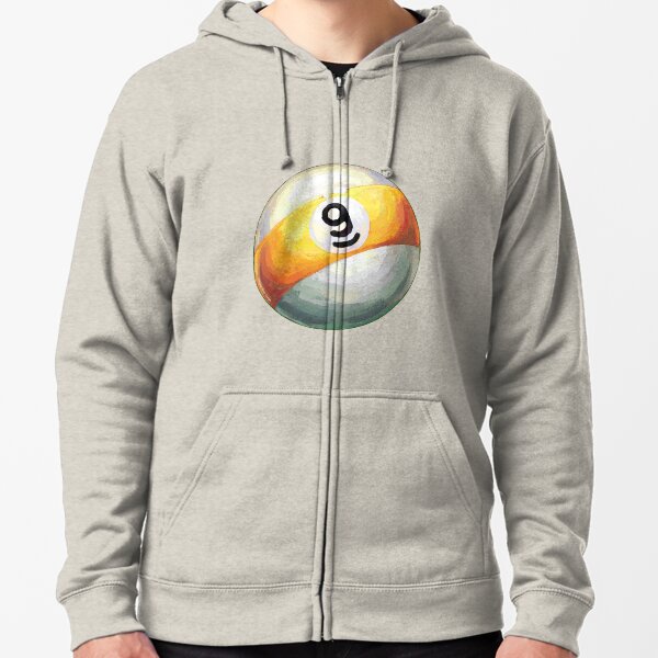 Billiards 9 Ball Zipped Hoodie