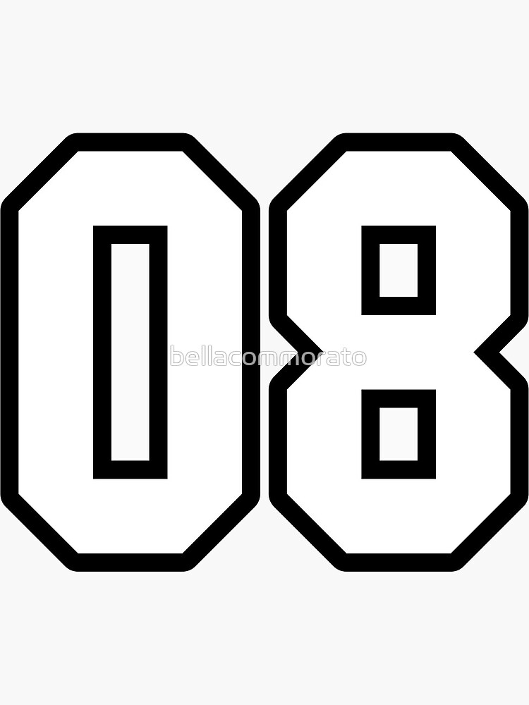 8 - jersey number - Tiktok glitch' Sticker