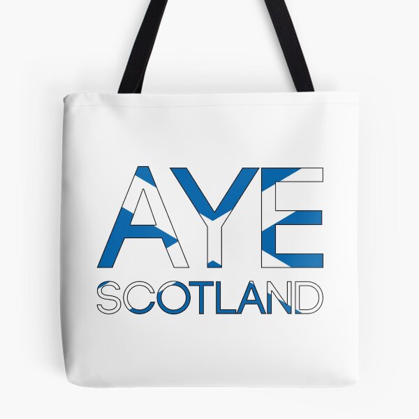 Item preview, AYE SCOTLAND, Scottish Independence Saltire Flag Text Slogan designed and sold by MacPean.