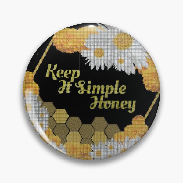 Item preview, Keep It Simple Honey Marigolds Daisies and Honeycomb cross stitch designed and sold by kissmyhoneycomb.