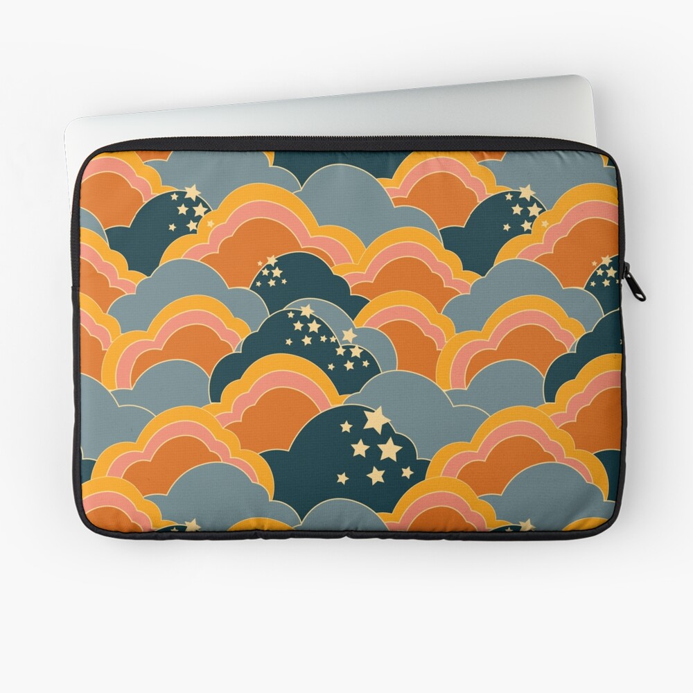 Psychedelic, Retro, 60s 70s Clouds and stars