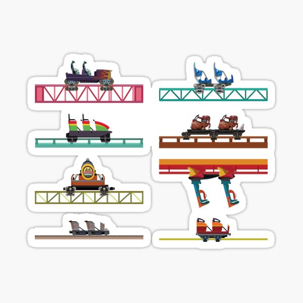 Knotts Berry Farm Coaster Cars Sticker