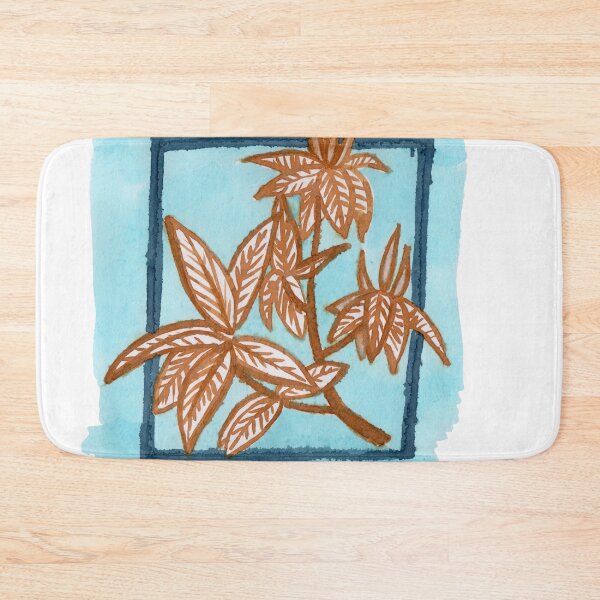 Item preview, framed loqat branch in light blue  designed and sold by AnnaBaldon.