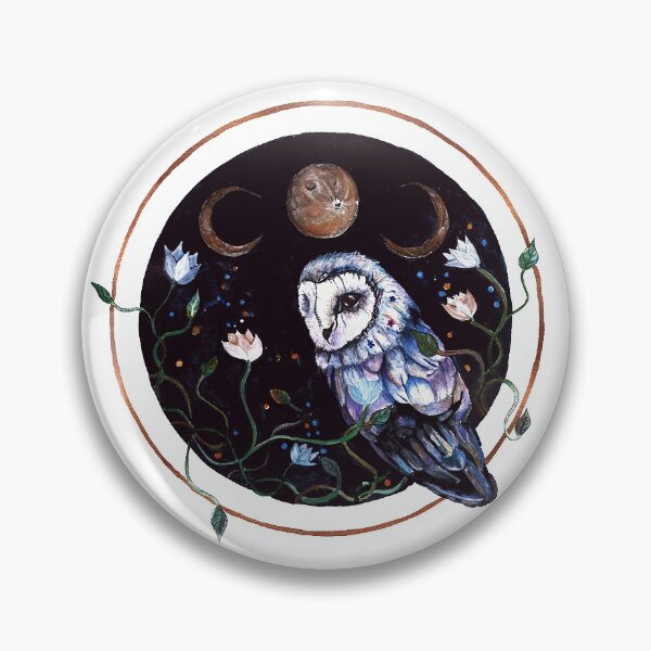 Item preview, Owl with moon designed and sold by KeraBrownArt.
