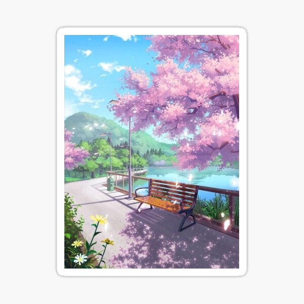 anime design park bench beautiful scenery anime design park bench beautiful scenery