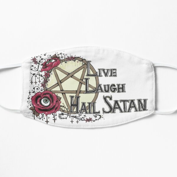 Live, Laugh, Hail Satan Flat Mask