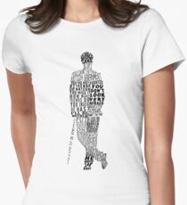 Mycroft Holmes Typography Art Women's Fitted T-Shirt