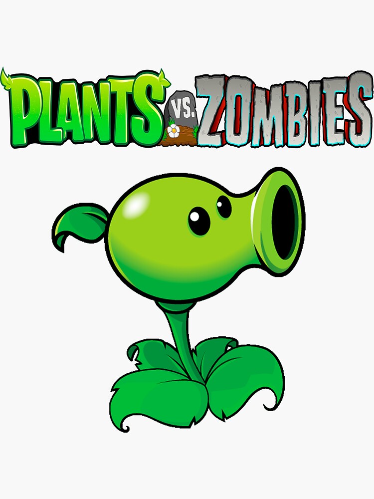 Pegatina «Peashooter design Plants vs Zombies» de DisenyosBubble