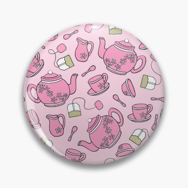 Item preview, Pink Tea Party Pattern designed and sold by kmoblenes.