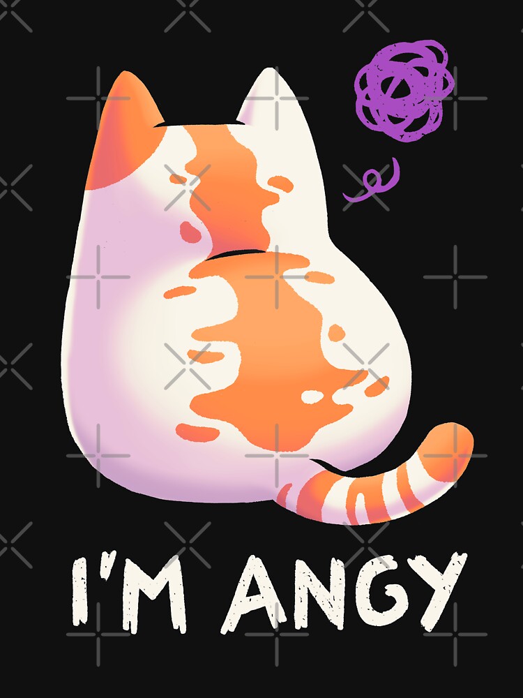 No Talk Me Im Angy // Angry Kitty Meme, Fluffy, Kawaii Art Print