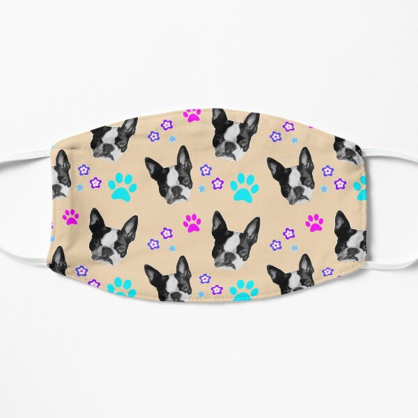 Download Boston Terrier Face Masks Redbubble Yellowimages Mockups