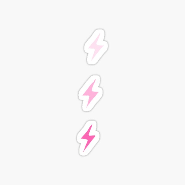Pink Ombre Lightning Bolts Sticker