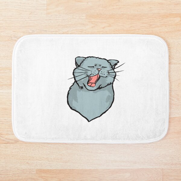 Item preview, Yawning British Blue Cat | Kitten Comic Portrait designed and sold by Gs-arts.