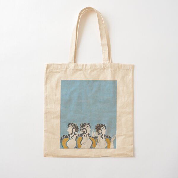 Minoan Ladies in Blue fresco after Emile Gilliéron Cotton Tote Bag
