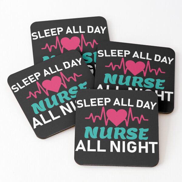 Item preview, Sleep All Day Nurse All Night Nursing Gift designed and sold by LostLatticework.