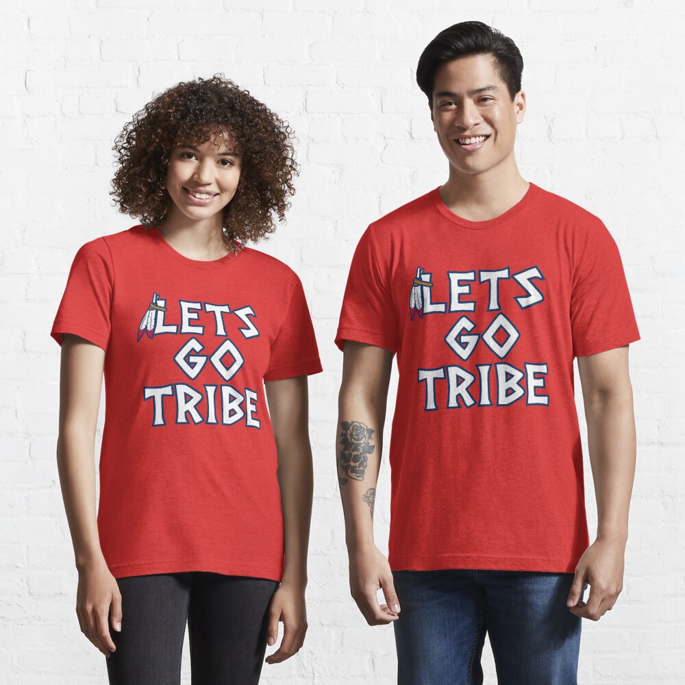 Cleveland Indians Roll Tribe Graphic Tee - Red Crew Neck