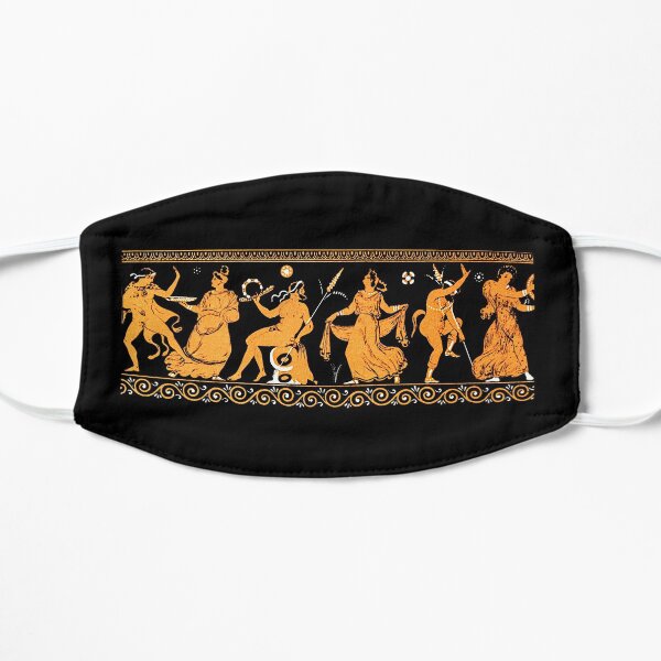 Bacchanalia Greek Vase Attic Red figure Flat Mask