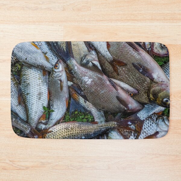 Item preview, River Fish on Green Grass - Funny Fishing & Food Gift designed and sold by r-silver.