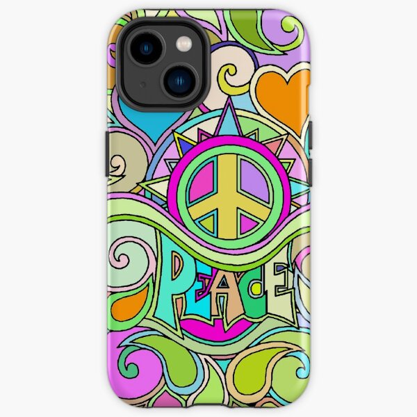 Psychedelic Hippy Retro Peace Art iPhone Tough Case