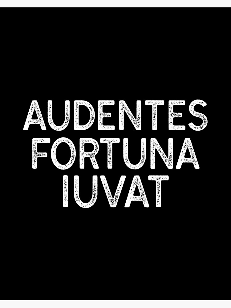 Audentes Fortuna Iuvat Fortune Favors The Bold Motivational product Audentes Fortuna Iuvat Fortune Favors The Bold Motivational product