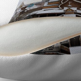 Alternate view of Izmaylovo Kremlin, Moscow in Winter Throw Pillow