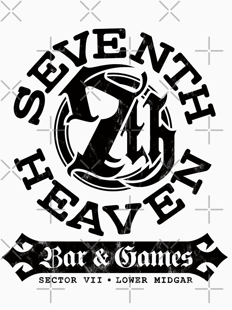 Thumbnail 7 of 7, Essential T-Shirt, Sector 7 • Seventh Heaven Bar (Black) designed and sold by forgotten-art.