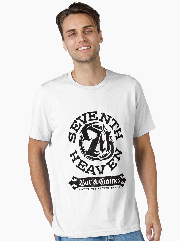 Thumbnail 1 of 7, Essential T-Shirt, Sector 7 • Seventh Heaven Bar (Black) designed and sold by forgotten-art.