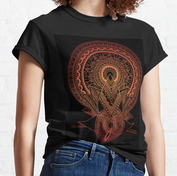 Reborn Lotus Mandala Black - By SimmyGhatt Classic T-Shirt