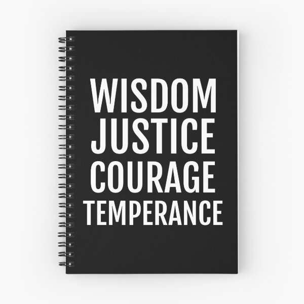 Item preview, Stoicism Cardinal Virtues Wisdom Justice Courage Temperance print designed and sold by jakehughes2015.