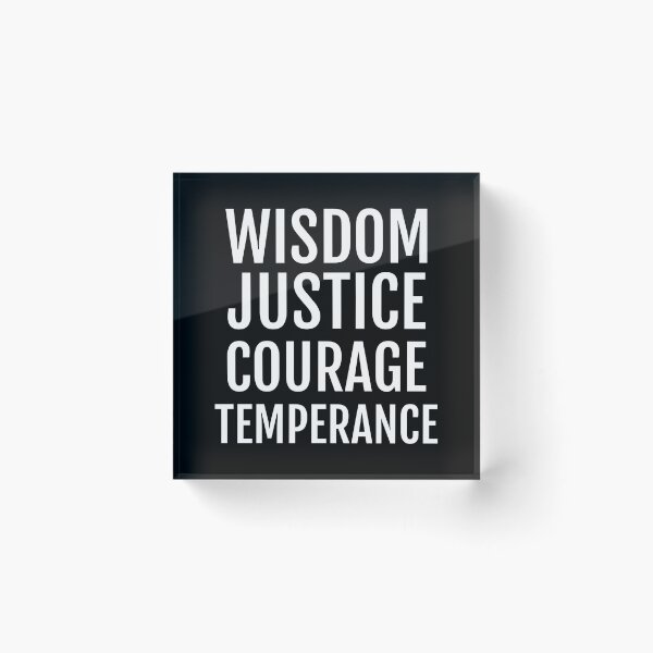 Item preview, Stoicism Cardinal Virtues Wisdom Justice Courage Temperance print designed and sold by jakehughes2015.