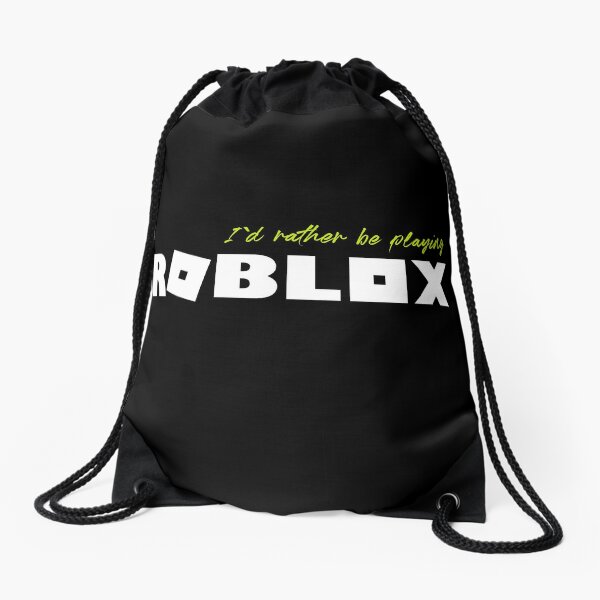 Roblox Noob Drawstring Bags Redbubble - roblox song id eye of the spider