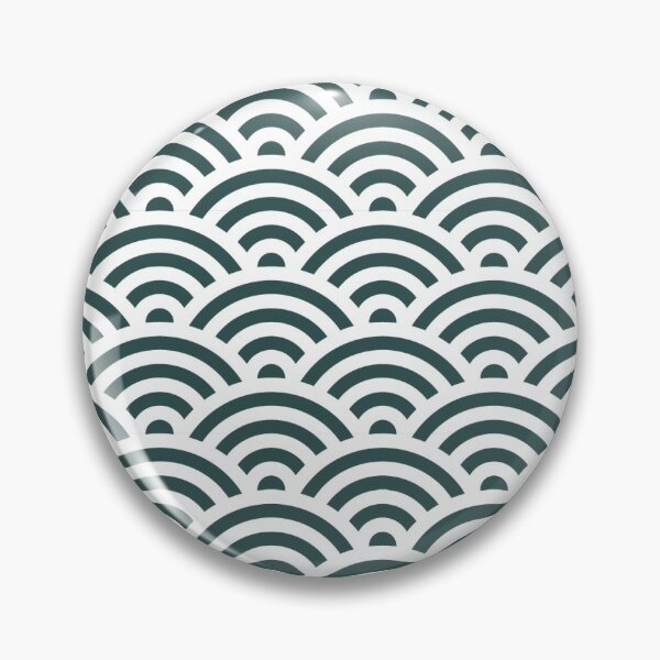 Item preview, Slate Gray & White Seigaiha | Japanese Circle Waves Pattern designed and sold by yoyomasks.