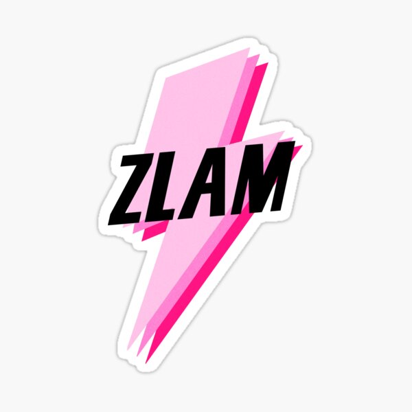 zlam pink/black lightning sticker Sticker