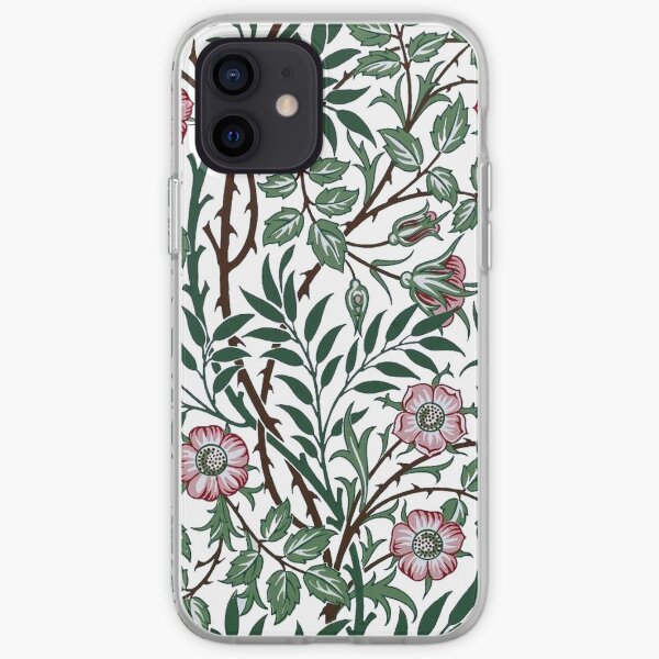 William Morris Wild Rose Wallpaper iPhone Soft Case