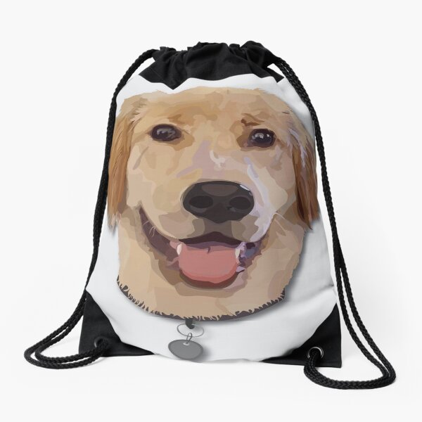 Golden Retriever Drawstring Bag
