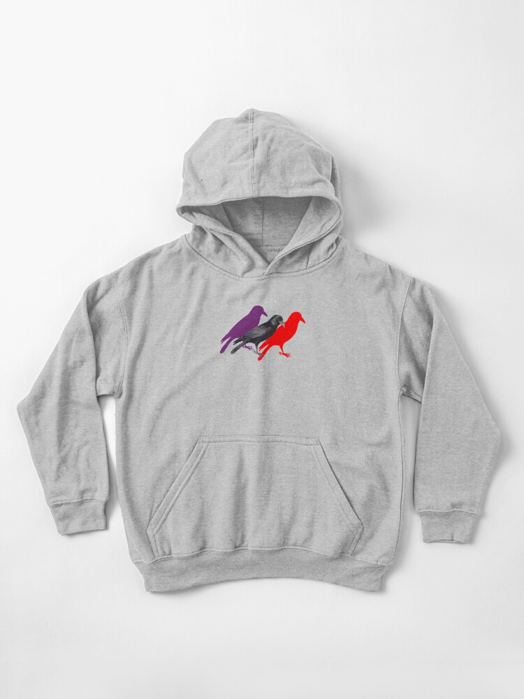 purple and red hoodie